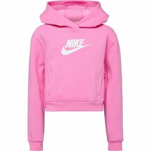 Nike SPORTSWEAR CLUB FLEECE Dívčí mikina, růžová, velikost obraz
