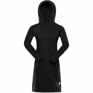 ALPINE PRO OLEBA Dámské mikinové šaty, černá, velikost obraz