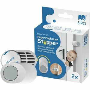 Sipo STOPPER 2KS Dětská otočná zarážka do dveří, bílá, velikost obraz