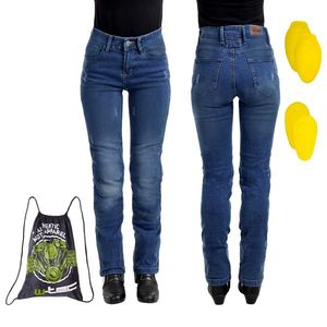 Dámské moto jeansy W-TEC Panimali tmavě modrá 4XL obraz