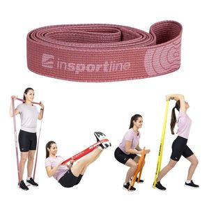 Posilovací guma inSPORTline Rand Strong 208x3, 3 cm / 8 kg višňové brownies obraz