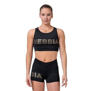 Dámský mini top Nebbia Gold Mesh 830 Black XS obraz