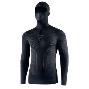 Moto thermo triko s kuklou Rebelhorn Therm II 2in1 Long Sleeve černo-šedá L obraz