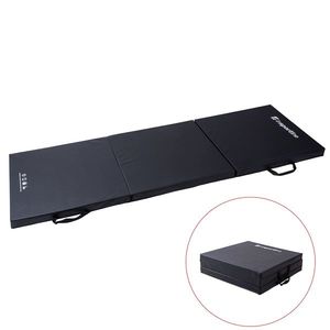 Skládací gymnastická žíněnka inSPORTline Trifold 195x90x5 cm černá obraz