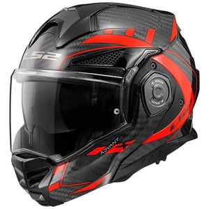 Překlopná moto přilba LS2 FF901 Advant X Carbon Future Gl Red P/J 3XL (65-66) obraz