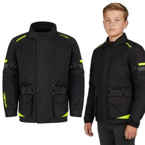 Dětská rostoucí moto bunda W-TEC Pinapoco černá-fluo XXL/3XL obraz