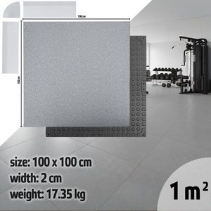 Zátěžová podložka inSPORTline Luxteko Waffle 100x100x2 cm mramor obraz
