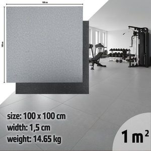 Zátěžová podložka inSPORTline Luxteko Flat 100x100x1, 5 cm mramor obraz
