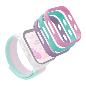 Náhradní silikonové rámečky pro chytré hodinky inSPORTline Cubbio 3ks růžovo-zeleno-fialová obraz