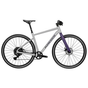 Gravel kolo Kross Esker 1.0 FL 28" - model 2026 XL (21", 183-189 cm) šedá/fialová/lesk obraz