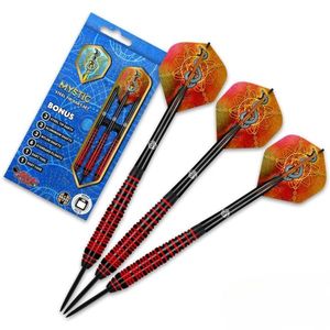Šipky Shot Value Range Mystic Red Plated Brass steel 3ks 23 g obraz