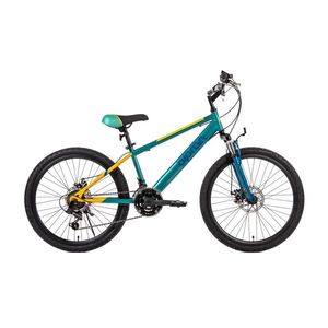 Odlehčené juniorské kolo Olpran Gryllus ALU 24" - model 2026 15" (135-155 cm) žlutá/zelená obraz