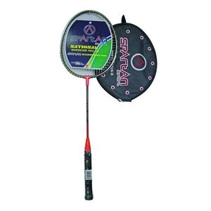 Badmintonová raketa Spartan Drop Shot černo-cihlová obraz