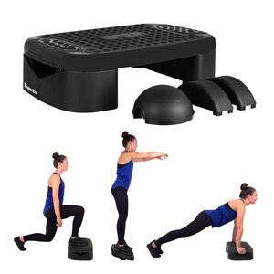 Multifunkční aerobic step inSPORTline Multifun černá obraz