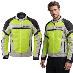 Pánská letní moto bunda W-TEC Saigair Fluo Yellow-Gray XXL rozšířená obraz
