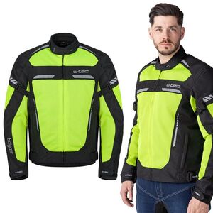 Pánská letní moto bunda W-TEC Saigair Fluo Yellow-Black XXL rozšířená obraz
