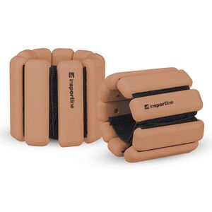 Fitness závaží na kotník a zápěstí inSPORTline Brace 2x1, 5 kg mocha mousse obraz