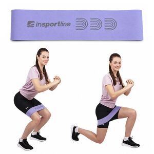 Posilovací smyčka inSPORTline Hiplop L 72x8 cm / 22 kg fialová obraz
