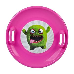Talíř na sníh STT růžová monster obraz