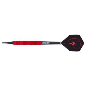 Šipky Unicorn Core Plus Rubberised Brass Red 3ks 18 g obraz