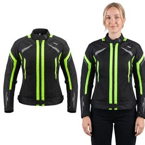 Dámská letní textilní moto bunda BOS Aylin Neon XXL obraz