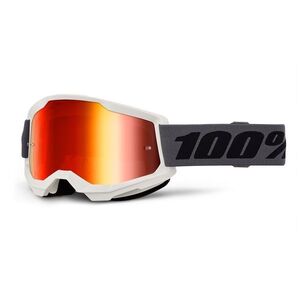Motokrosové brýle 100% Strata 2 New Mirror Šedé, červené plexi obraz