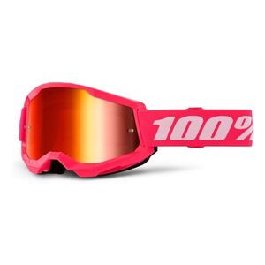 Motokrosové brýle 100% Strata 2 New Mirror Růžové, červené plexi obraz