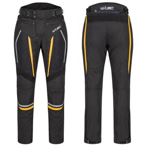 Pánské letní moto kalhoty W-TEC Toranio černo-žlutá 5XL obraz