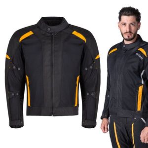 Pánská letní moto bunda W-TEC Tosheck černo-žlutá 6XL obraz