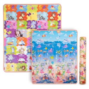 Rolovatelná dětská podložka inSPORTline Lhotino 150x180x1, 5 cm Puzzle/Moře obraz