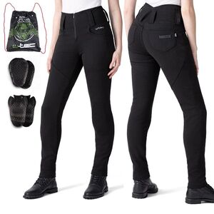 Dámské moto legíny W-TEC Nombutta s aramidem černá 4XL prodloužená délka obraz