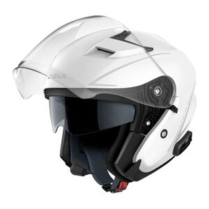 Moto přilba s headsetem SENA Outstar S lesklá bílá XL (63-64) obraz