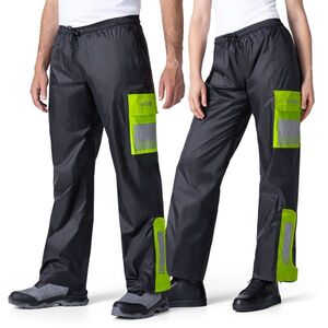 Pláštěnkové moto kalhoty W-TEC Colnari černá-fluo zelená 6XL obraz