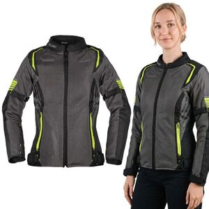 Dámská letní moto bunda W-TEC Jelsa šedá-fluo 3XL obraz