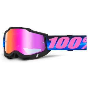 Motokrosové brýle 100% Accuri 2 Mirror Superdome modro-růžová, červené plexi obraz