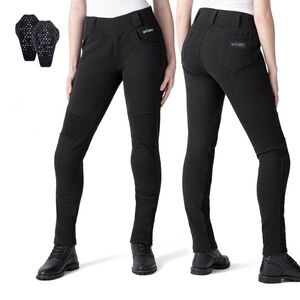 Dámské moto legíny W-TEC Lukrecia Base černá 4XL prodloužená délka obraz