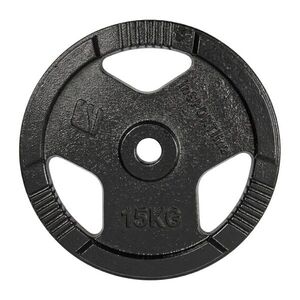Litinový kotouč inSPORTline Hamerton Black 15 kg 30 mm obraz