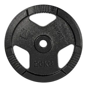 Litinový kotouč inSPORTline Hamerton Black 20 kg 30 mm obraz