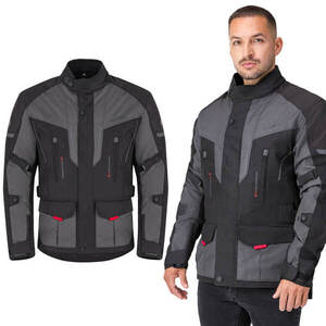Pánská moto bunda W-TEC Xeniaq CE černo-šedá 6XL obraz