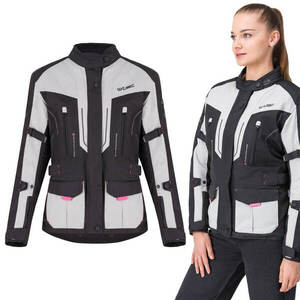 Dámská moto bunda W-TEC Xenia CE černo-šedá 4XL obraz