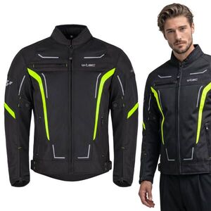 Letní pánská moto bunda W-TEC Mirelio černá-fluo 8XL obraz