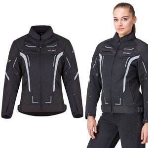 Letní dámská moto bunda W-TEC Mirelia černo-šedá 4XL obraz