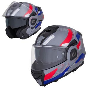 Překlopná moto přilba W-TEC Zoroz P/J Glossy Tricolor XXL (63) obraz