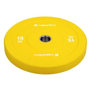 Gumový kotouč inSPORTline Bumper Plate Go 15 kg 50 mm obraz