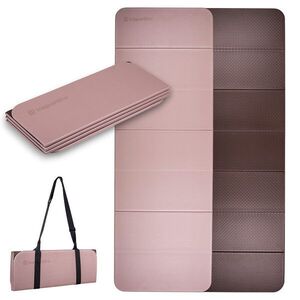 Skládací podložka na cvičení inSPORTline Misette 180x61x0, 8 cm bamboo beige-hnědá obraz