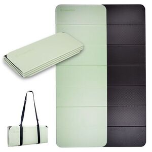 Skládací podložka na cvičení inSPORTline Misette 180x61x0, 8 cm matcha zeleno-černá obraz