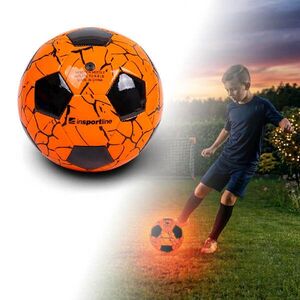 Svítící fotbalový míč inSPORTline Lumikick s LED světlem, vel. 5 obraz