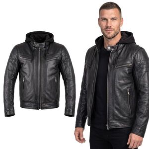 Kožená moto bunda W-TEC Murayo II černá XL rozšířená obraz