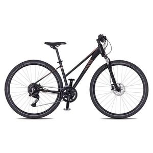 Dámské crossové kolo 4EVER Pulse Disc 28'' - model 2026 M (18, 5", 170-185 cm) matt black/rose gold obraz