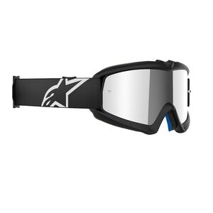 Dětské motokrosové brýle Alpinestars Vision Mirror Youth Corp černá, zrcadlové stříbrné plexi obraz